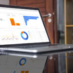Laptop showing Google Analytics dashboard